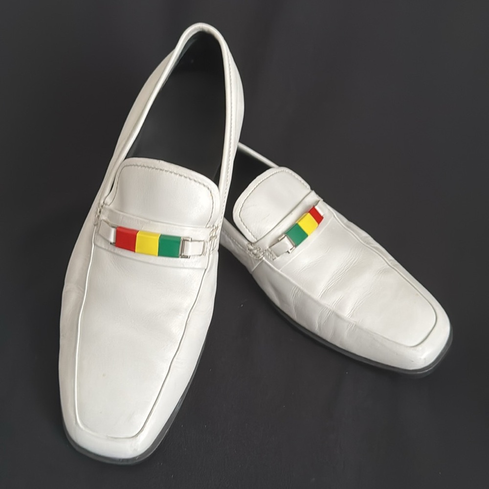 REGGAE Performance Wardrobe White Leather Loafers